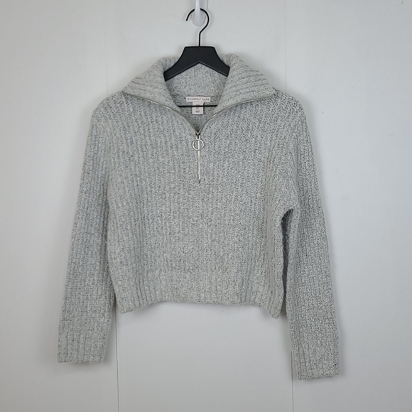 Sincerly Jules Sweaters - Sincerely Jules Gray Wool Blend Cropped Pullover S